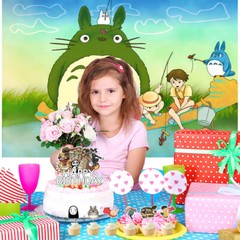 Totoro Party Decorations Set Balloons Cake Toppers Backdrop Banner Theme Party