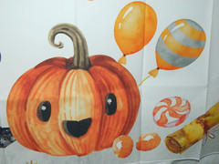 Halloween Backdrop Banner «A Little Boo is Almost Due» 5 x 3 Ft Pumpkin, Bats