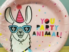 Spritz You Party Animal Llama Paper Plates 8.5” 10 Count Pink Party Theme Target