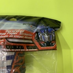Transformers Streamer Crepe Streamer 30 Ft Roll Out! Birthday Party Favor Supply