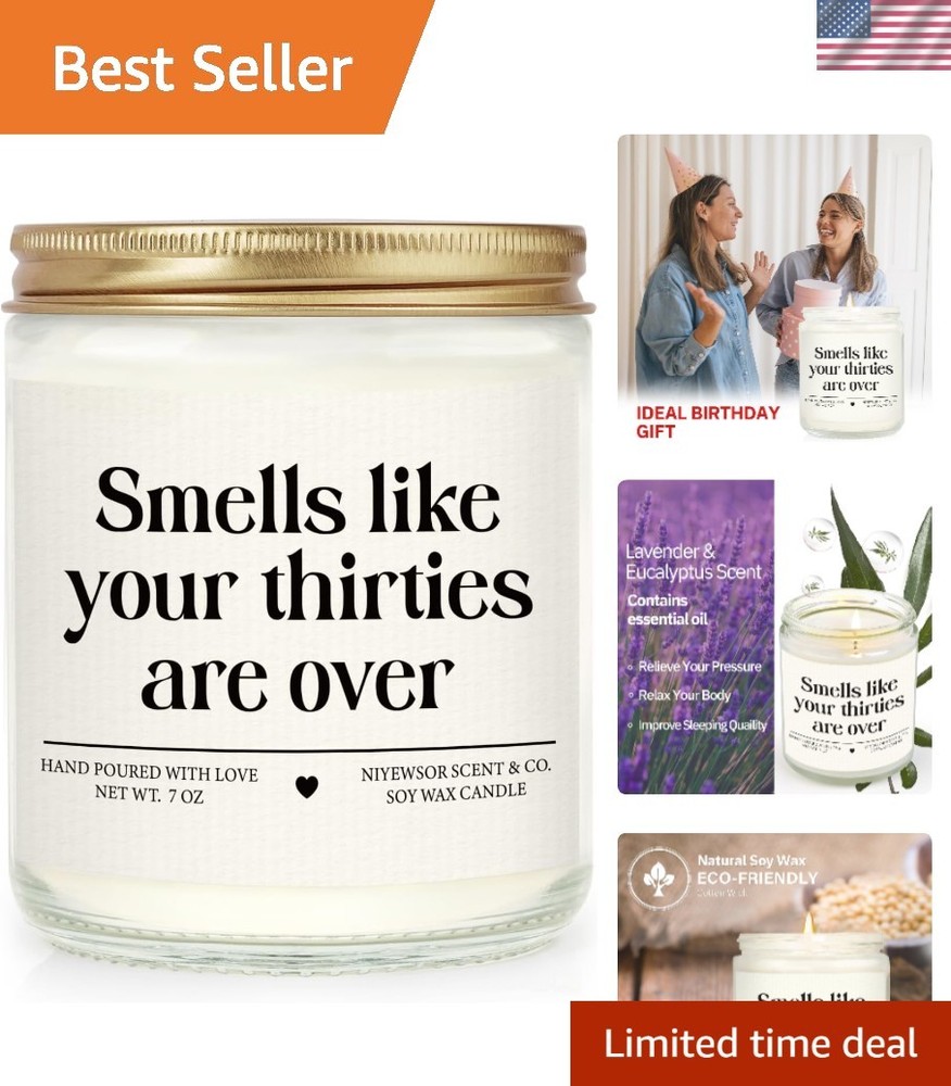 Charming 40th Birthday Candle – Handmade with Love, Ideal for Friends & Family