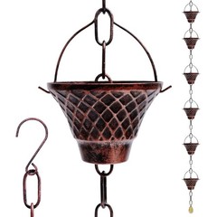 Functional Garden Rain Chain with Antique Bronze Finish for Drainage Solution