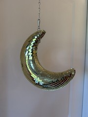 Hanging Disco Moon Decor