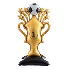 1-Pack of 59Inch Standing Football Trophy Aluminum Foil Balloons, Suitable for S