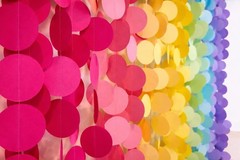Ultimate Big Circle Dots Party Garland Streamer Backdrop (290 Ft Total, 40 St…