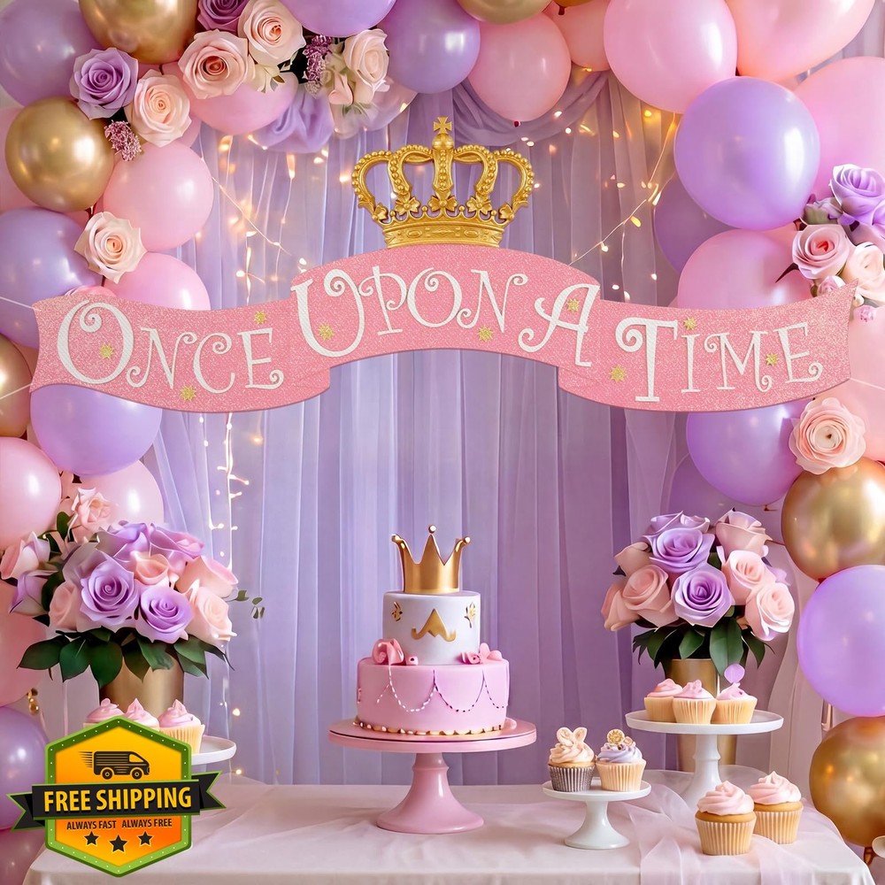 Preboun Princess Banner Fairy Tale Decor