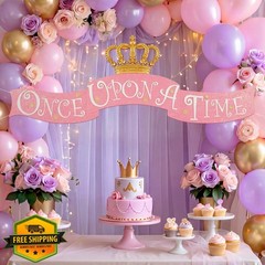 Preboun Princess Banner Fairy Tale Decor