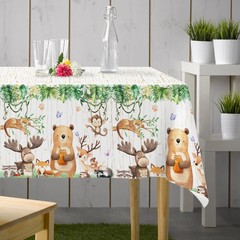 LXlucktim Woodland Plastic Tablecloth for Birthday Baby Shower Decorations – 3 P