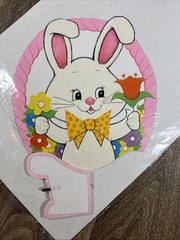 Vintage Party Hour Harvey Bunny Rabbit Easter Party Centerpiece 3D Honeycomb