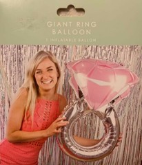 Giant 30″ Diamond Ring Balloon Bridal Engagement Or Wedding Balloon Decoration 