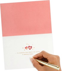 Handmade Style Romantic Greeting Card Valentines Theme