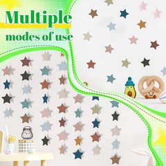 600 PCS 2 inch Star Cutouts Morandi Color Paper for Bulletin Board Decor