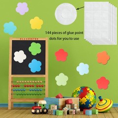 144 PCS Large Assorted Color Paper Flower Cutouts DIY Kids Craft Party Decor