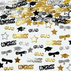 Graduation Decorations 2026 – Pack of 1000, Black and Gold Congrats Grad Grad…