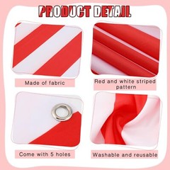 12 Pcs Carnival Tent Circus Carnival Hanging Decorations Red and White Stripe…