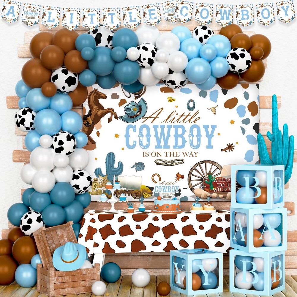 Cowboy Baby Shower Decorations, Western Rodeo Baby Shower Decorations, Wild W…
