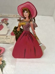 6 Vtg Honeycomb Center Paper Lady Decorations Japan Bridal Shower Birthday