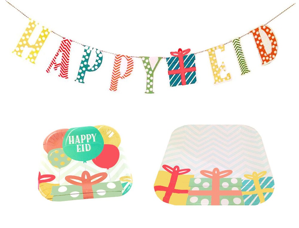 Eid Ramadan Party Banner and Plates Fun Pack