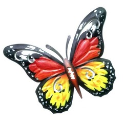 Intricate Iron Butterfly Wall Art Pieces Decorations for Home or Garden Areas