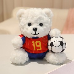 2026 Soccer Teddy Bear Plush Toy Stuffed Animal with Ball Fan Gift