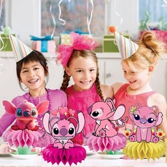 8Pcs Pink Stitch Table Centerpiece Party Supplies Double Side Table Decoratio…