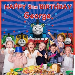 Thomas Train Personalised Custom Banner Backdrop Vinyl Party Supplies
