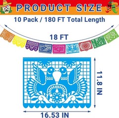 Double-Sided Mexican Fiesta Banners – 10 Pack