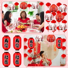 Oriental Paper Lanterns Collection with LED Lights