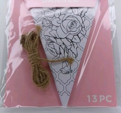 Bright & Bold Paper Banner Kit Color Your Own Party Banners – Roses