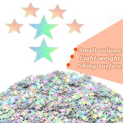 60g Glitter Star Confetti 6/10mm Metallic Foil Holographic Party Decoration