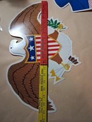 Vtg Amscan large 19″ Patriotic American Eagle Decoration Classroom History Theme