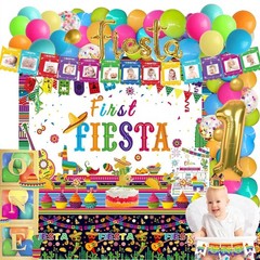Fiesec First Fiesta Birthday Decorations, Mexican Theme 1st Uno Party