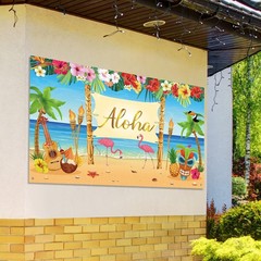 Hawaiian Aloha Party Decoration, Extra Large Summer Large, Multicolor