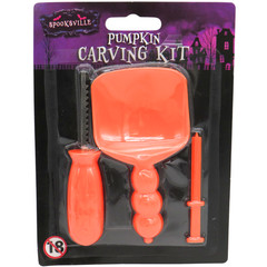 Pumpkin Carving & Decorating Set Saw/ Scoop & Teeth Easy Use Orange/ Purple