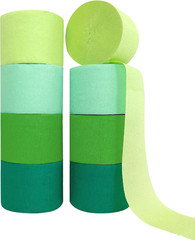 8 Rolls in 4 Colors Gradient Mint Green Party Crepe Paper Streamer, 8 Pieces 82