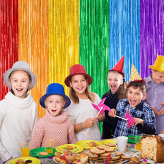 2 Pack Rainbow Backdrop Curtains, 3.28 FT X 7.05 FT Colofull Party Decorations,