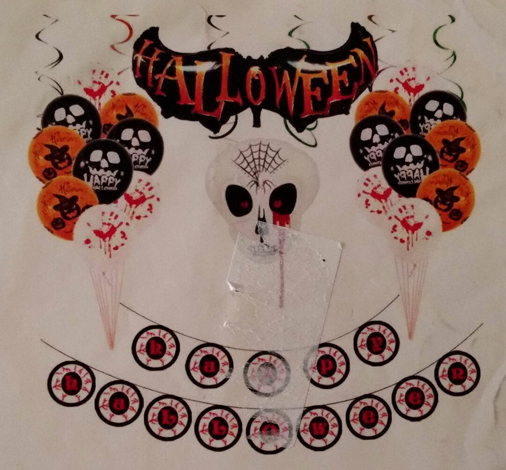 Halloween Foil & Latex Balloons Banner party Decor