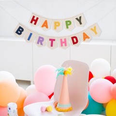 Colorful Happy Banner – Rainbow Party Decorations,Bohemian Felt Happy Banner,…