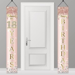 Sparkling 18th Birthday Door Banner for Girls