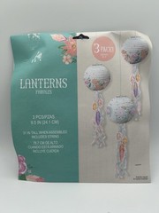 Amscan Pastel Floral Paper Party Lanterns 3 Count New