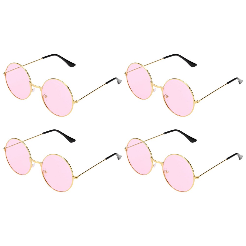 4-Pack Party Favors Sunglasses, Photo Props Sunglasses Bulk [Pink]