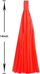 Rose red Pink and Orange Tassel Garland Banner Paper Tassels for Party Decora…