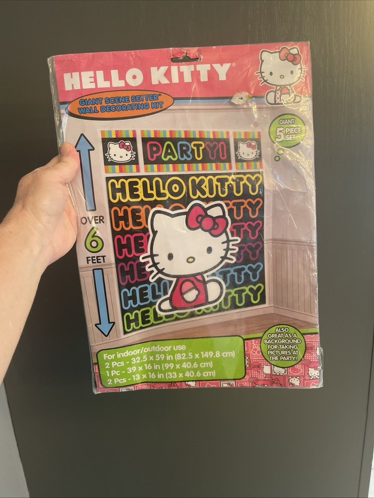 Hello Kitty Birthday Banner 6 Ft Wall Poster Decoration Party Backdrop Scene New
