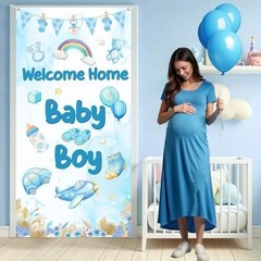 Welcome Home Baby Boy Banner Decorations Welcome Baby Boy Door Cover It’s a B