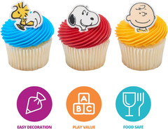 Peanuts® Cupcake Rings, 24 Peanuts® Snoopy®, Charlie Brown, Woodstock® Cupcake D
