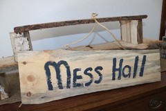 Live Edge Wooden Sign – Pine Lumberjack Party Decorations