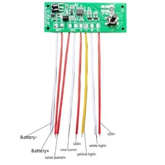 Solar Garden bright Circuit Board with Remote Control for Dual White Yellow LEDs
