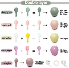 Pastel Balloon Garland Kit for Birthday, Baby Shower, Garden Party Decor