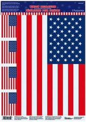 US Flag July 4th Holiday Patriotic Theme Party Hanging Window Cling Decorations