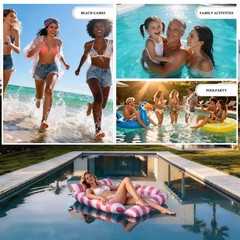 Pool Floats Adult Inflatable Hammock with Cooling Mesh, Portable Foldable Wat…